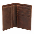 Geldbörse 11.5 x 9 x 1.5 cm Leder Braun ohne Verschluss mit Kartenfächern