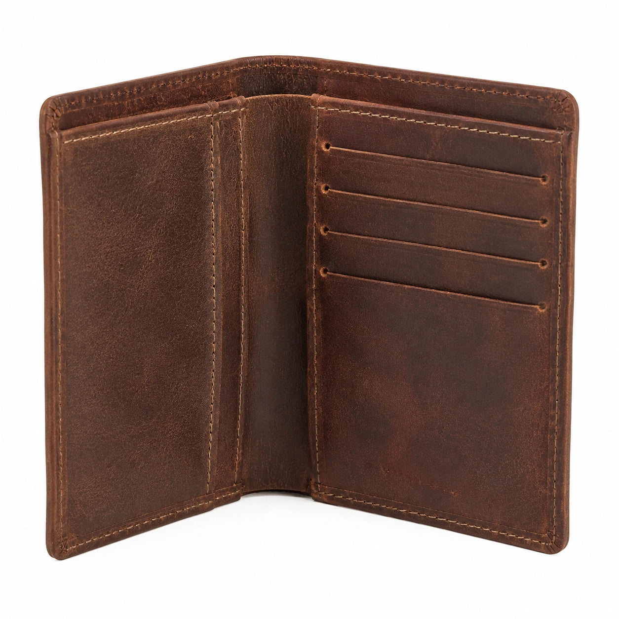 Geldbörse 11.5 x 9 x 1.5 cm Leder Braun ohne Verschluss mit Kartenfächern