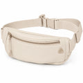 Gürteltasche 25 x 6 x 14 cm aus Synthetik Beige mit Reißverschluss