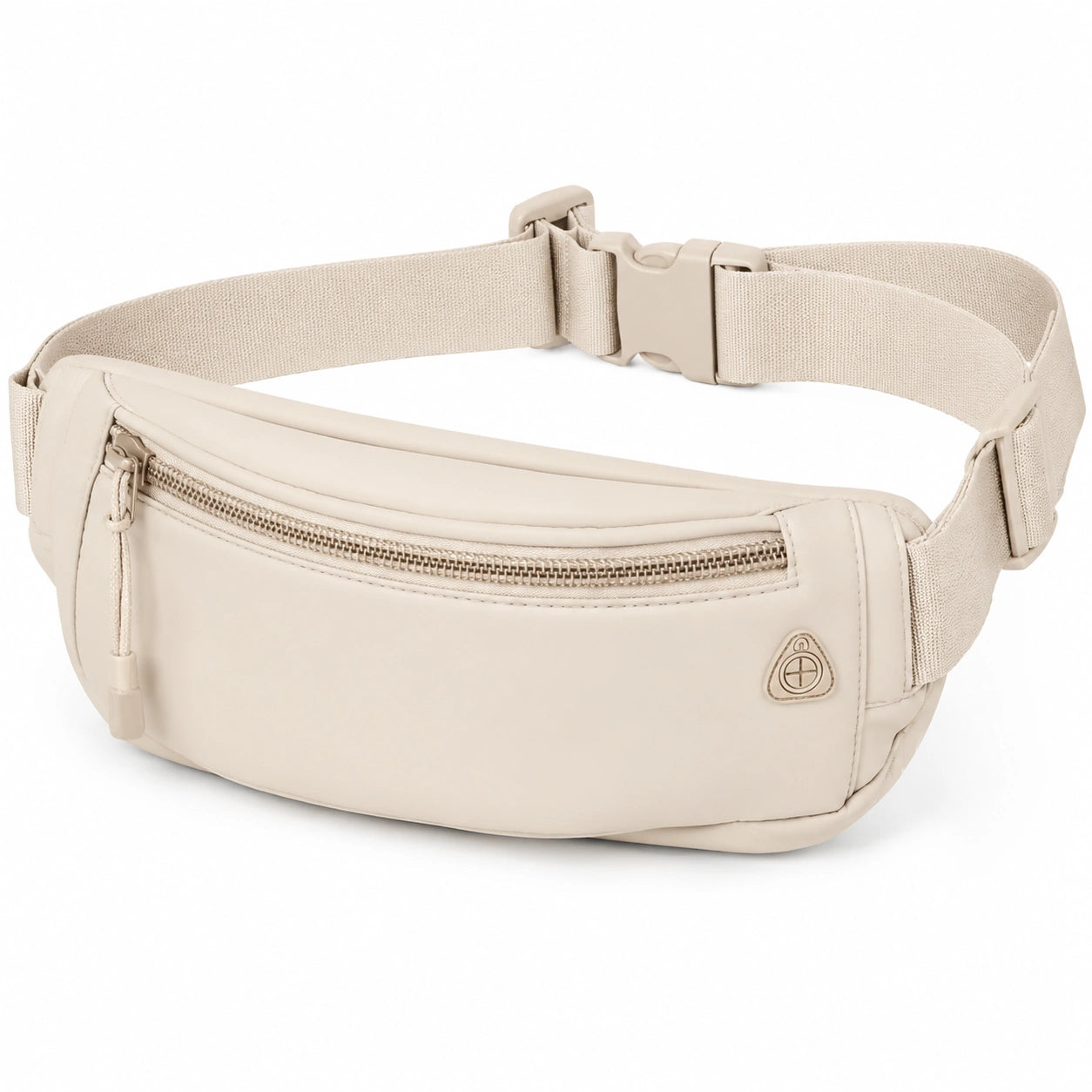 Gürteltasche 25 x 6 x 14 cm aus Synthetik Beige mit Reißverschluss