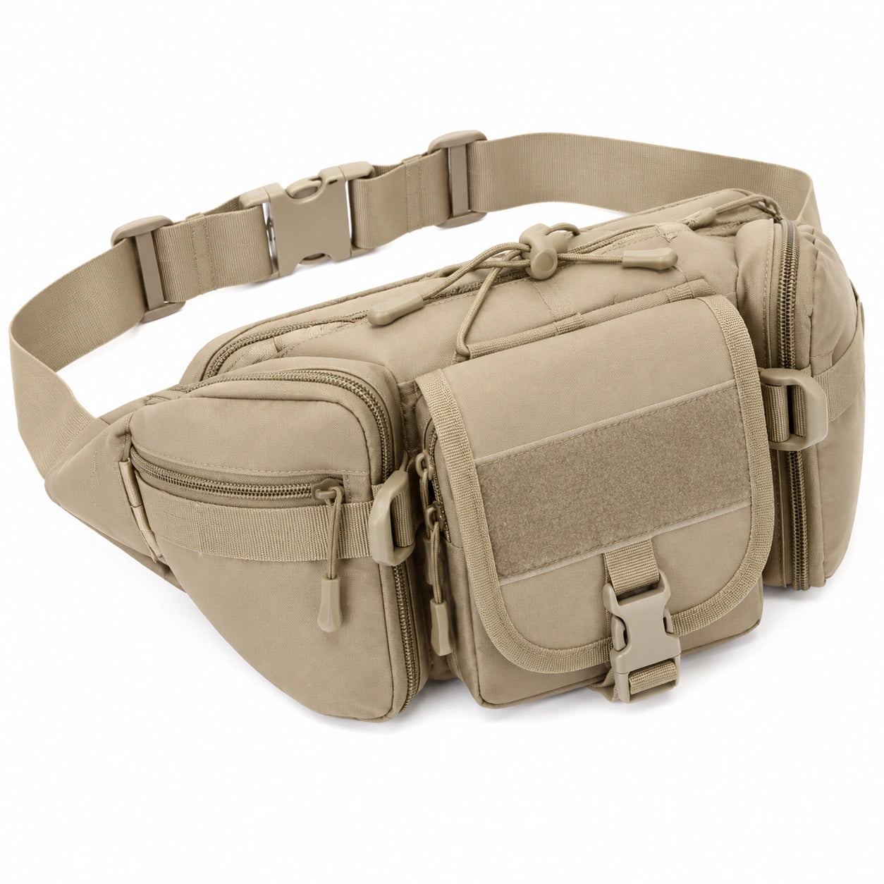 Gürteltasche 35 x 15 x 20 cm aus Polyester in Beige mit Mehrfachfächern
