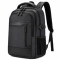 Rucksack 45 x 30 x 18 cm aus Polyester Schwarz mit Mehrfachfächern für Arbeit und Alltag