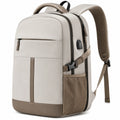 Rucksack 45 x 30 x 15 cm aus Polyester Beige für Alltag mit Mehrfachfächern