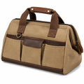Reisetasche 45 x 23 x 30 cm Canvas Braun-Beige mit Reißverschluss im Vintage-Stil